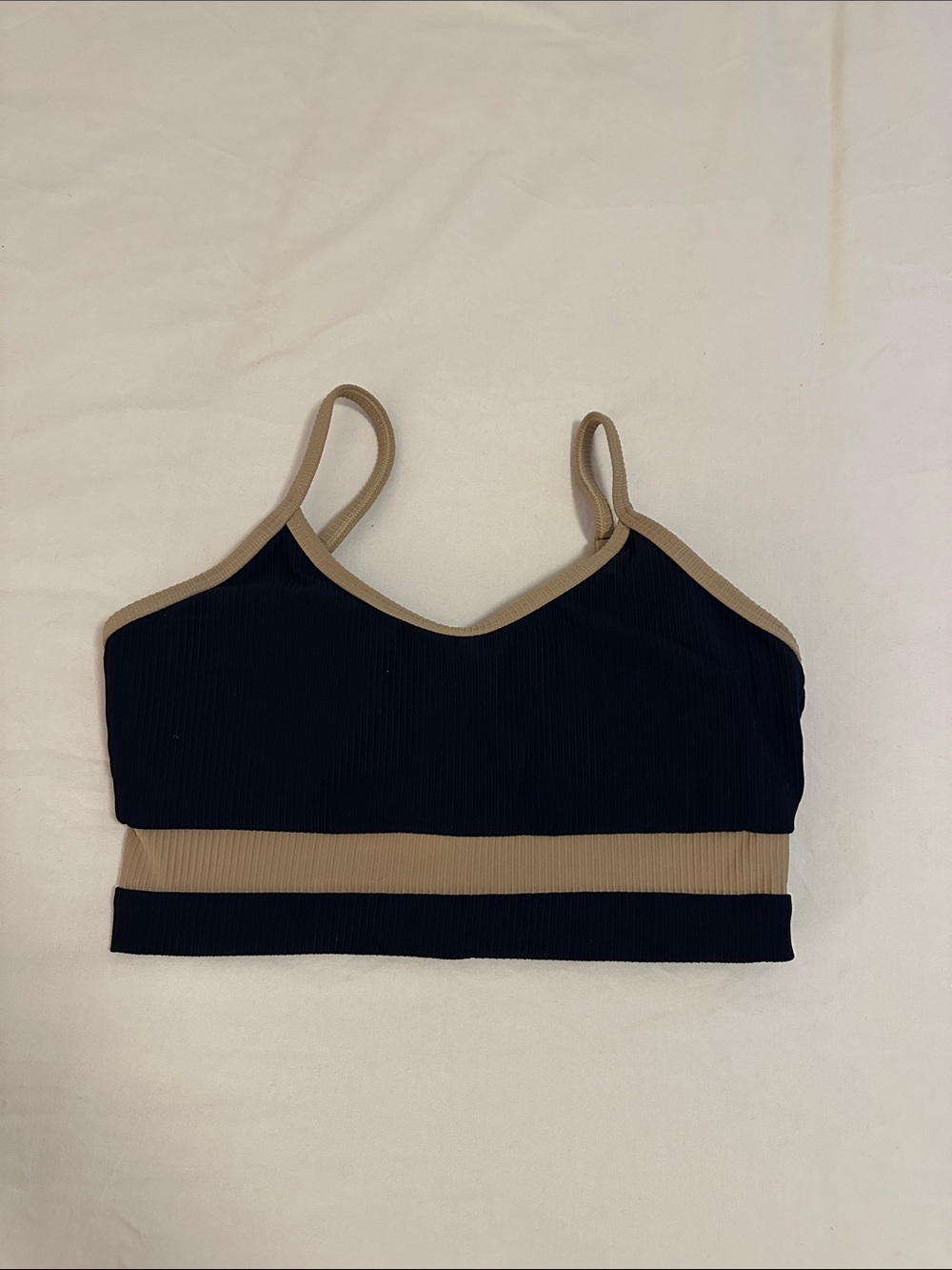 Born Primitive Black and Tan Ribbed Sports Bralette